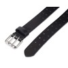 Dickies Boys' Leather Double Prong Belt, Black, X-Small (18-20)