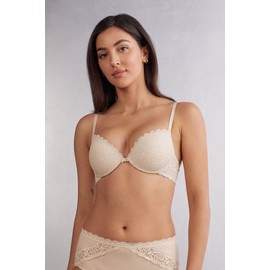 Intimissimi Woman's Simona Lace Super Push-Up Bra in Natural, Size 36B