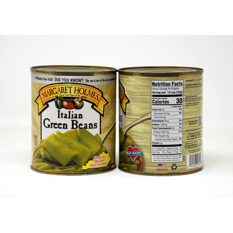 JFS, Margaret Holmes Italian Green Beans 2- 27 Ounce Cans