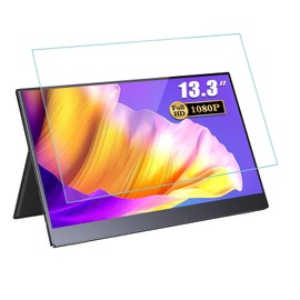 For EVICIV 13.3 inch EVC-1302 13.3 inch 16:9 Compatible Glass Film EVICIV 13.3 Type EVC-1302 Mobile Monitor LCD Protective Tempered Glass Film [Jinmdz] Made in Japan Material Asahi Glass, 9H Hardness,