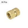 sourcing map Knurled Insert Nuts - 30Pcs M4 x 8mm