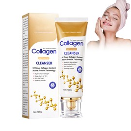 Rostblant Face Cream Facial Cleanser, Collagen Anti-Wrinkle Cleanser, Pore Cleansing Foam, Facial Cleanser, Hyaluronic Acid, Glycerine, for Double Cleansing, Intensive Pore Deep