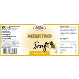 Horseradish Mustard (200 ml Glass)