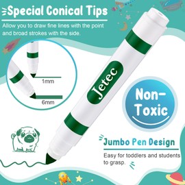 Janlaugh 60 Pcs green Washable Markers Bulk Coloring Broad Line Markers for Kids Conical Tip green drawing pens for Classroom Back to School travel Art baby shower gender reveal Supplies, Ages 6+