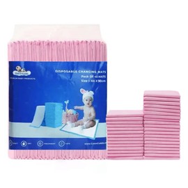 Cute 'n' Cuddle Baby Disposable Changing bed pads for Baby adults with Extra Large Waterproof Underpads disposable incontinence Absorbency Mats Pack of 45 Pink (60x90')
