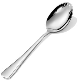 HIKAA 4-Piece Dinner Spoons Set, 8-Inch 18/10 Stainless Steel Spoons, Mirror Polished Dishwasher Safe Table Spoons for Home, Restaurant, Party
