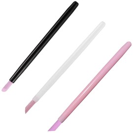 Nail Pusher Cuticle Pusher Stone Pusher Pen Cuticle Pusher Nail Care Tool 45° Beveled Portable Reusable Washable Pack of 3