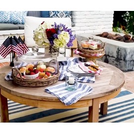 Italian Striped Napkins - R Blue