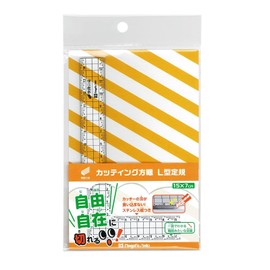 Niigataseiki SK CAGS-L15KD Cutting Square L-Shaped Ruler, Easy Level, 6.9 x 2.8 inches (15 x 7 x 13 x 5 cm), Made in Japan
