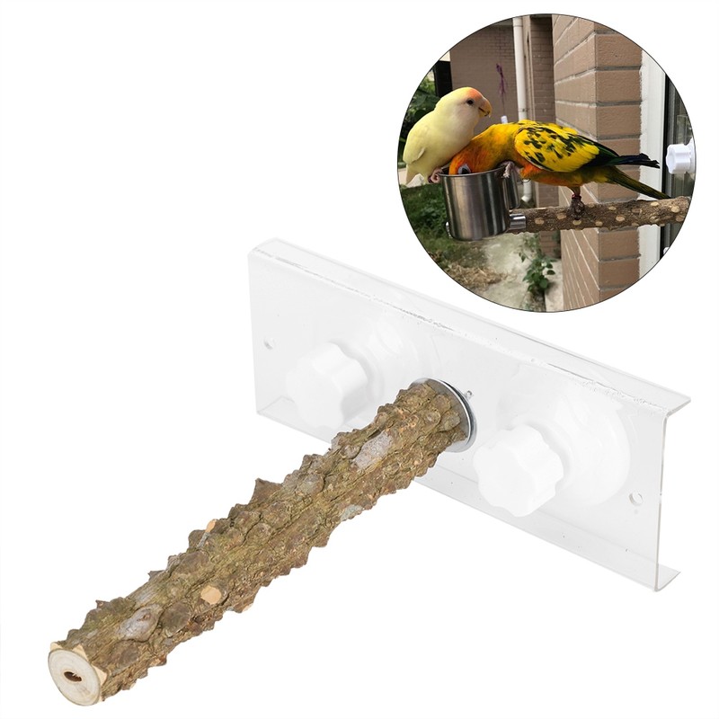 20CM Pet Bird Shower Standing Rod Parrots Outdoor Portable Wood