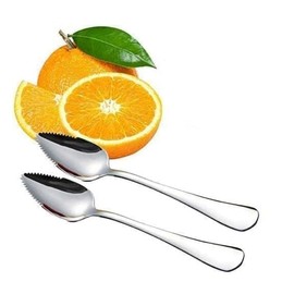 2Pcs Grapefruit Spoon Stainless Steel Fruit Spoon,Stainless Steel Spoon,Dessert Spoons,Serrated Edge Ice Cream Scrape Cut Spoons For Fruit Dessert Cheese Vegetables Kitchen Tool with Non-stick Plating