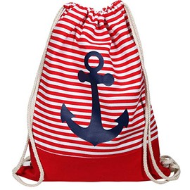 ChamCham Women's Backpack Handbag Fabric Anchor Anchor, red, Rucksack