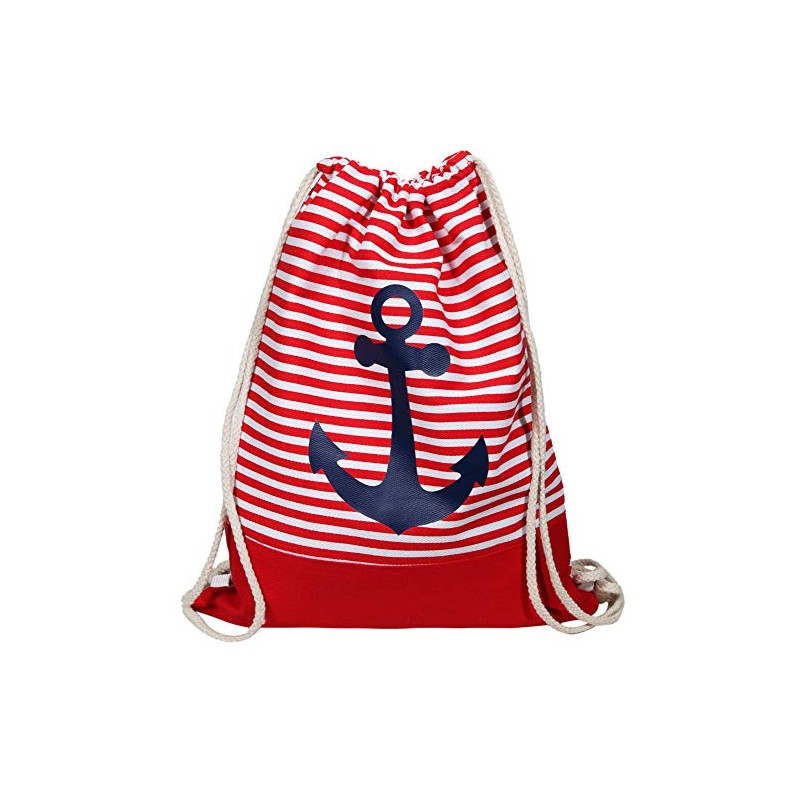 ChamCham Women's Backpack Handbag Fabric Anchor Anchor, red, Rucksack
