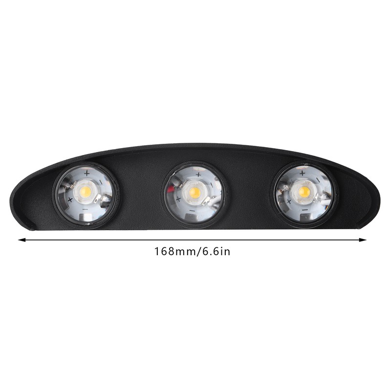 6W LED Wall Light Aluminium Black Shell Warm Light Up
