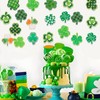 JUNEBRUSHS Shamrock Cutouts, 120Pcs St. Patrick's Day Cutouts Assorted Pattern