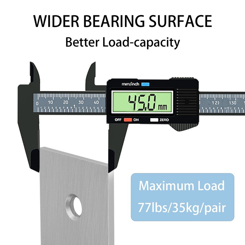 YUMORE Shelf Bracket, 7 Inch L Brackets Heavy Duty, Stainless