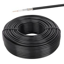MOOKEERF RG58 Coaxial Cable 150ft, Low Loss 50 Ohm Coax for WiFi/Router Signal Booster Amplifier Extension