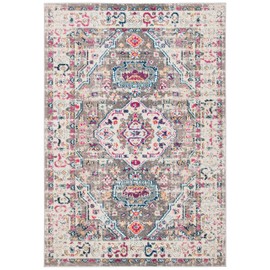 SAFAVIEH Area Rug 8x10 - Madison Collection - Large - Taupe & Ivory, Boho Chic Medallion Distressed Design, Non-Shedding & Easy Cleaning, Ideal for Living Room, Bedroom, Office, Dining Space (MAD468E)