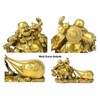 WEALTHCOMING Fengshui Buddha God of Wealth Statue,Laughing Buddha Pulling Money