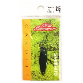 Shimano TR-0019 11S Spoon, Cardiff Area Spoon, Slim Swimmer, 0.1 oz (2.5 g), Dark Green 972507