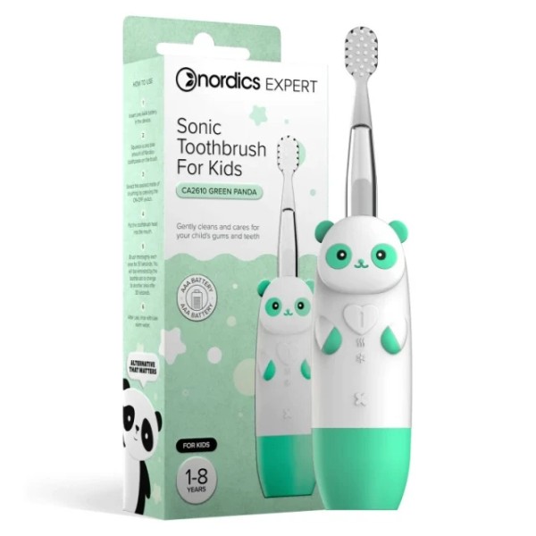 Nordics Expert Sonic Toothbrush For Kids CA2610 Green Panda For