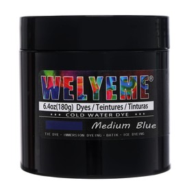 WELYEME Cold Water Dye, Tie Dye Powder, Fabric Dye Powder for Clothes (Medium Blue)