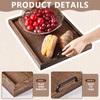Lallisa 4 Pcs Large Wooden Serving Tray Decorative 15.75 x