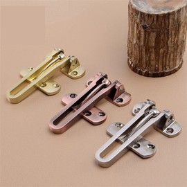 ZLOCYIVHE Safety Door Bolt Home Anti-Theft Door Door Door Buckle Lock Chain Stainless Steel Anti-Lock Buckle Latch (Color : Gold)