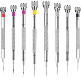 Chumia 8 Pieces Precision Jewelers Screwdriver Set, Micro Watch Repair Screwdriver Set 0.6-1.6 mm for Watch, Eyeglasses, Jewelry Work, Electronics Repair(Flathead, Phillips)