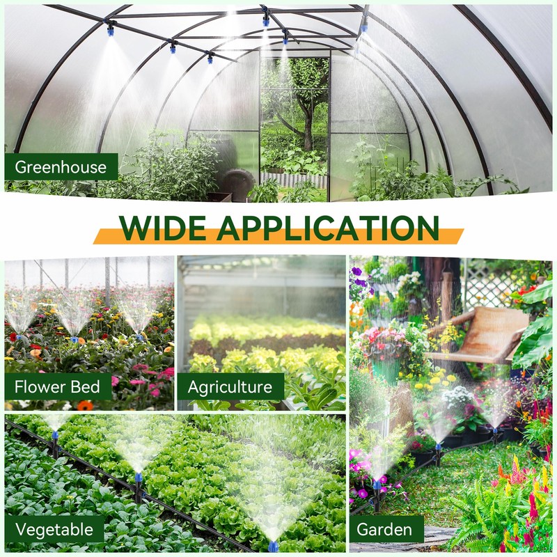 Meonum 65FT Garden Watering System, Quick Connector Drip Irrigation Kit,