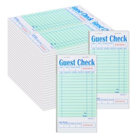 ZPARIK 48 Pack Green Guest Checks Books for Servers Server Note Pads, Waiter Checkbook, Waitress Notepad for Restaurants, Paper Checks 50 Sheets/Pack, 2400 Total Tickets