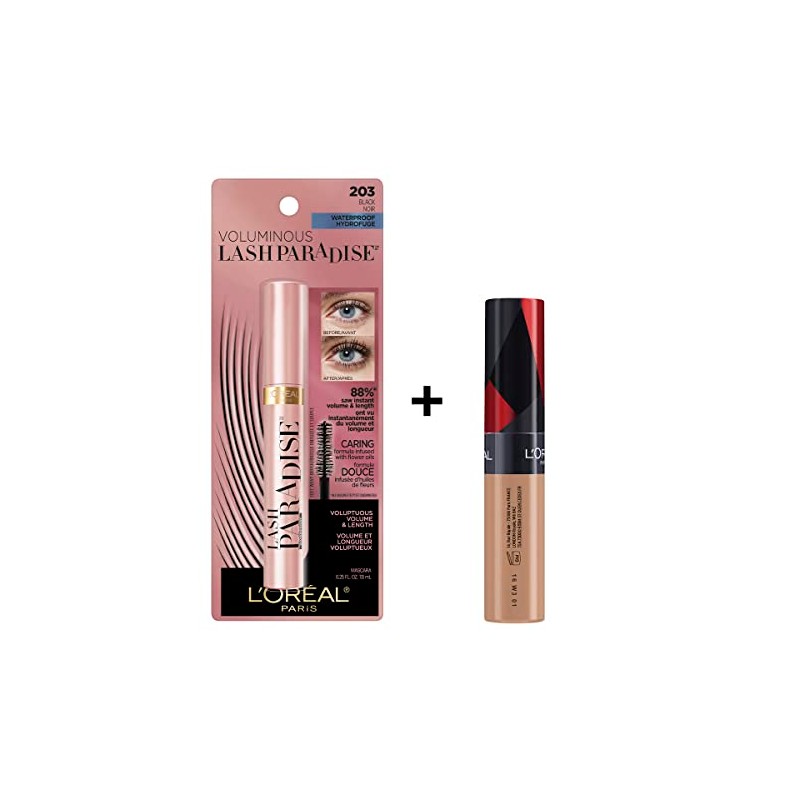 L'OREAL PARIS Kit mascara Lash Paradise Waterproof + corrector infalible