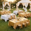 Gold Tablecloth 2Pack 60x102 Inch,Rectangle Metallic Gold Table Cover