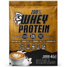 100 Whey Protein Sabor Capuchino, Proteína de Suero de Leche, Endulzado con Stevia, Sin Gluten, 24 Porciones, 1 kg, Bajo en Carbohidratos