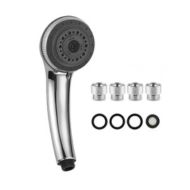 Hard-Base Metal Shower Head with Micro Nano Bubble Technology, Water Saving and Boosting Function, Soft Pulse Comfort Handheld Shower (Shower+Adapter)