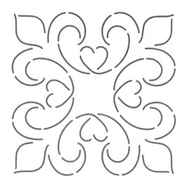 Quilting Creations Elegance Block Quilt Stencil, 6"