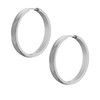 Fossil Women's Harlow Linear Texture Stainless Steel Hoop Earrings, Color: