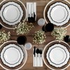 Contemporary Collection Combo White Plates with Black Rim - 7.5"