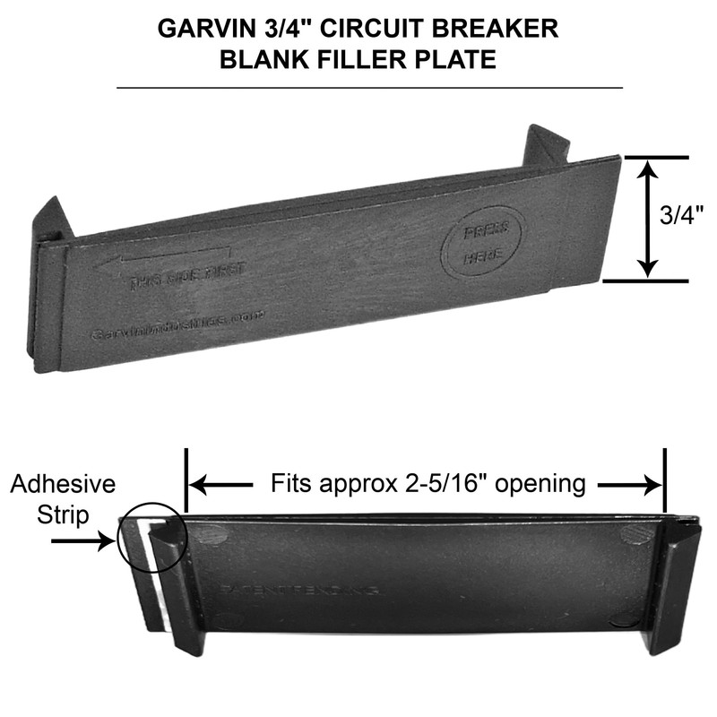 5 Pcs, 3/4 In. Universal Breaker Filler Plate, Plastic Pp