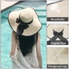FuninCrea Wide Brim Straw Hat for Women, Large Floppy Beach