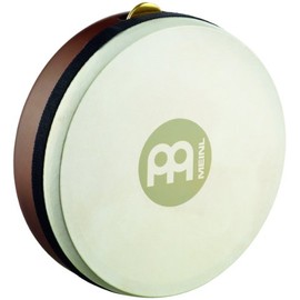 Meinl Percussion 7 1/2" Frame Drum with Set of 3 Jingles, Kanjira-NOT Made in China-Goat Skin Head, Antique Brown Finish, 2-Year Warranty, (FD7KA)