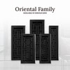 Decor Grates AJH412-BLK Oriental Floor Index 4 x 12 Inches