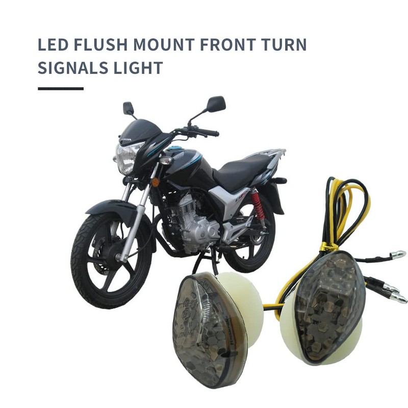 DUZFOREI 2 Pcs Motorcycle Led Flush Mount Front Turn Signal