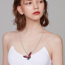 VIJASHOP Flying Eagle Necklace Red Abalone Shell Eagle Pendant Vintage Eagle Bird Necklace Jewelry Birthday Graduation Gifts for Women