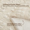 BEDELITE Queen Comforter Set, Seersucker Bedding Set 3 Pieces, Cream