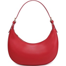 Fashion Small Crescent Underarm  Bag for Women Trendy Purse Hobo Handbags Clutch Crossbody Bag - Color: Red