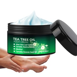 Tea Tree Oil Foot Cream for Cracked Heels & Dry Skin – Intensive Moisturizing Formula, Callus Softens for Hard Skin, Softens Feet & Hands