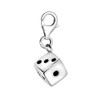 Quiges Charms Anhänger Versilbert Wurfel Versilbert Damen Schmuck für Bettelarmband