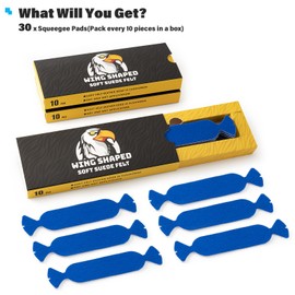 Gomake Vinyl Squeegee Buffer 10PCS Pre-Cut Felt for Window Tint Wet or Dry Vinyl/PPF Application (Blue)