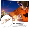 Tofficu Copper Welding Ground Clamp Electroplated Earth Clip for Manual
